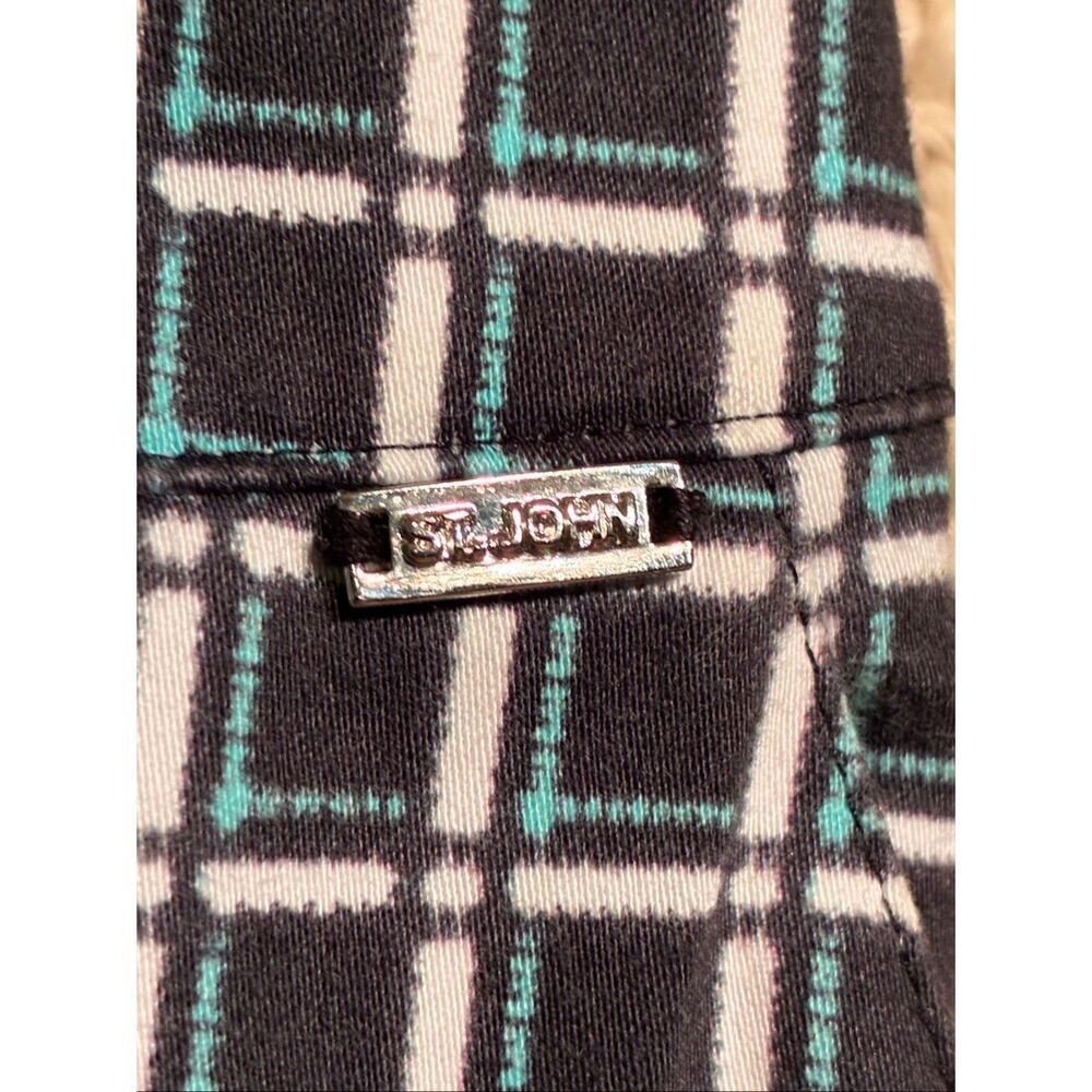 St. John St.John Window Pane Plaid Pants Emma Luxury Collection Size 10 - Picture 5 of 14